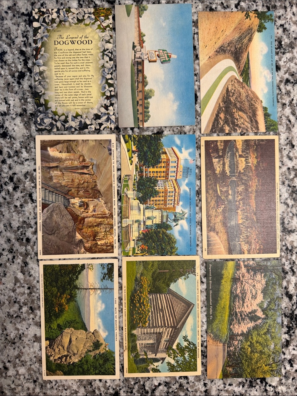 Vintage Scenic Linen Postcard Lot - Colorful Travel Prints